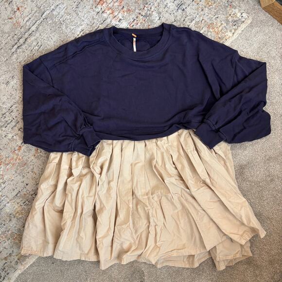 Free People Eleanor Striped Sweatshirt Tunic Dress - Picture 2 of 9